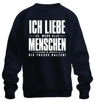 Immagine prodotto di Adoro la felpa "Statement Sarkasmus Ruhe" in blu navy, taglia S