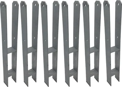 Produktbild von 6 Stück H-Anker Pfostenträger feuerverzinkt 71 mm x 600 mm H-Träger Pfostenanker