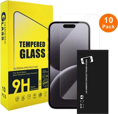 Productafbeelding van 10 stuks gehard beschermingsglas voor de iPhone 17 Pro Max, vrij verkrijgbaar