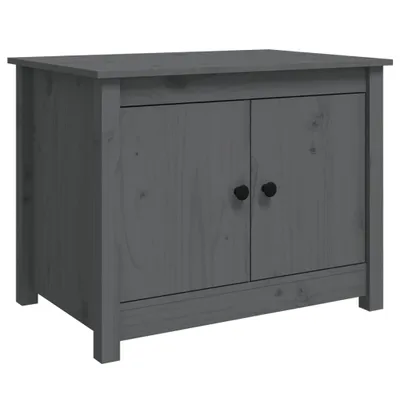 Image de vidaXL Table basse Gris 71x49x55 cm Pin massif