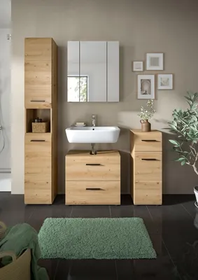 Produktbild von Badezimmer-Set >Ice< in artisan oak - 150x185x30cm (BxHxT)