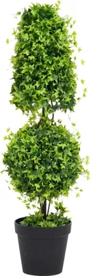 Produktbild von The Living Store Künstlicher Buchsbaum mit Topf Grün 100 cm
