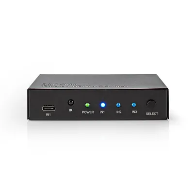 Produktbild von Nedis HDMI  Schalter - 3-Port port(s) - 1x USB-C / 2x HDMI Input - 1x HDMI Output - 4K@60Hz - 18.0 Gbps - Metall - Anthrazit