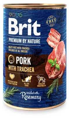 Obrázek produktu pro BRIT Premium by Nature Vepřové s průdušnicí - mokrá krmiva pro psy - 400 g