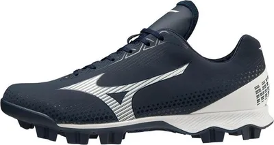 Produktbild von Mizuno Wave Lightrevo (320681) 13,0 Navy/White Baseball/Softball Schuhe | Molded Cleats Stollen