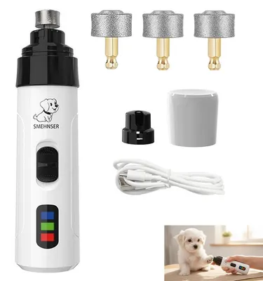 Produktbild von Krallenschere für Hunde, Pfotentrimmer, leiser Krallenschleifer für Hunde und Katzen, 50 dB, 2 Geschwindigkeiten, 3 Schleiföffnungen