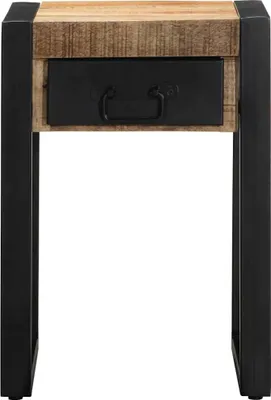 Immagine prodotto di Tavolino 35x35x50 cm in Legno Grezzo Massello di Mango