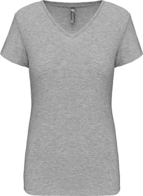 Produktbild von Kariban Kurzarm-Damen-T-Shirt mit V-Ausschnitt