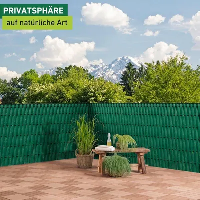 Produktbild von Sichtschutzstreifen für Gitterzäune, individuell zuschneidbar, Anthrazit & Grün