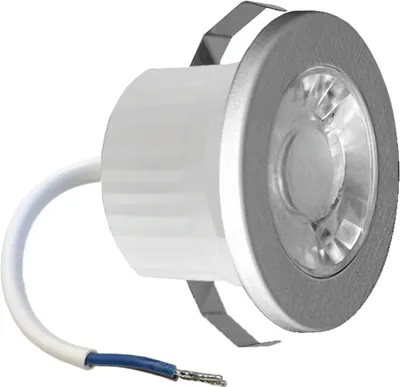 Produktbild von 3w Mini LED Einbauleuchte Einbaustrahler Einbauspot Spot 6500K Kaltweiß 240 Lumen 230V Anschluss Schutzart IP54 Silber