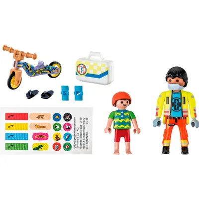 Produktbild von PLAYMOBIL City Life Sanitäter mit Patient, Aktion/Abenteuer, 4 Jahr(e), Mehrfarbig, Kunststoff