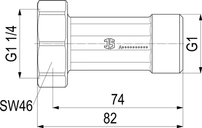 Immagine prodotto di Js Verbindungsverschraubung       Eingang 1"
