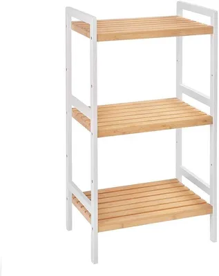 Produktbild von Bamboe Regal mit 3 Ebenen, verstellbaren Regalen, 45 x 31,5 x 80 cm