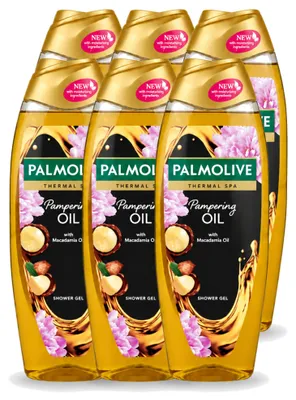 Produktbild von 6 x Palmolive Thermal Pampering Oil Douchegel - 650 ml - Vorteilspackung - 6 Stücke