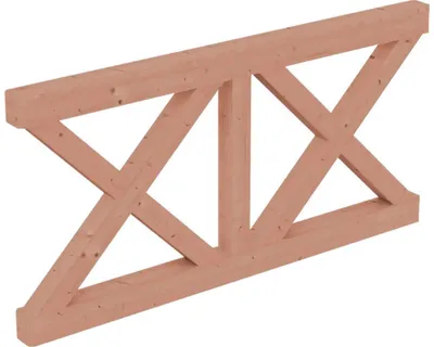 Produktbild von Brüstung Andreaskreuz SKAN HOLZ 170 x 84 cm, Douglasie, natur