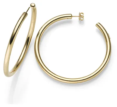 Produktbild von Creolen 45x4mm Halbcreolen Ohrringe Ohrschmuck rund 585 Gold Gelbgold