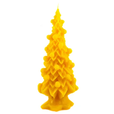 Naturra Weihnachtsbaumkerze aus reinem Bienenwachs handgefertigte Motivkerze Baumkerze