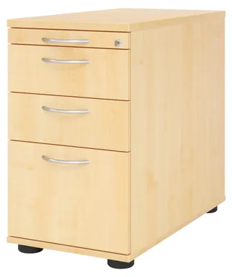 Produktbild von bümö office Standcontainer - mit Hängeregistratur - Nachbildung Ahorn, Griff: Bogengriff (Metall)
