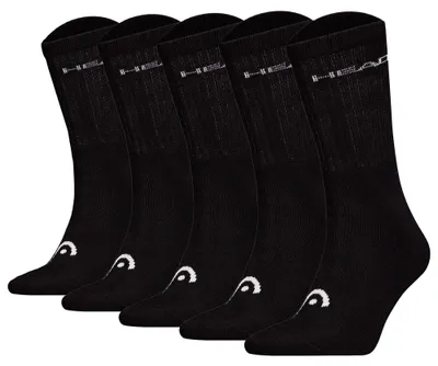 Produktbild von HEAD Uni Socken, 5er Pack - ELEMENTS ALL SPORTS CREW ECOM, einfarbig Schwarz 39-42