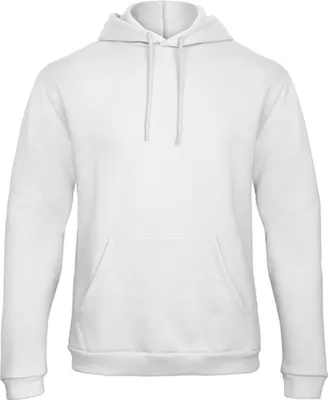 Produktbild von B&C WUI24 | Herren Hooded Sweatshirt / Kängurutasche - Farbe: White - Größe: M