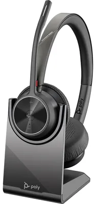 Produktbild von HP Poly VOYAGER 4320-M Microsoft Teams-es Headset mit Ladestation, Verkabelt & Kabellos, Anrufe/Musik, 162 g, Kopfhörer, Schwarz