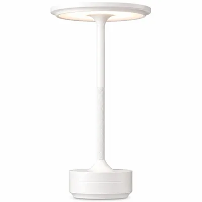 Produktbild von LED Akku-Tischlampe Weiß 4000mAh – bis zu 20h Laufzeit – kabellos, dimmbar, 3 Lichtfarben, IP54 (spritzwassergeschützt) auch für Garten & Terrasse