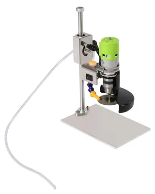 Immagine prodotto di Tagliacristallo elettrico - Tagliacristallo fai-da-te - 150 W - 6000 giri/min - 7 velocità - disco di taglio da 60 mm - acciaio inossidabile - argento