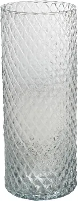 Produktbild von DIAMOND  cylindrical vase - klar - 10x10x25cm - Glas