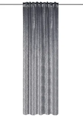 Thermoschal, Polyester, Folienprägung, 245x135 cm, Grau, Zugluftschutz