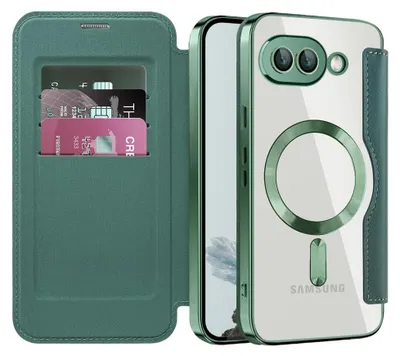 Immagine prodotto di Custodia magnetica per smartphone con protezione RFID e scomparti per carte