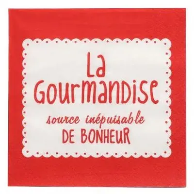 Immagine prodotto di 240 tovaglioli Papstar, 3 veli 1/4 di piega 33 cm x 33 cm rosso La Gourmandise 90299