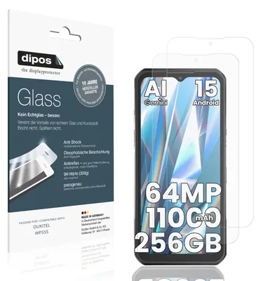 Immagine prodotto di 2x Pellicola Protettiva per OUKITEL WP55S Protezione opaco Vetro Flessibile 9H dipos
