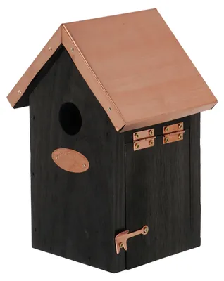 Vogelhaus-Nistkasten-Schwarz-Kupfer