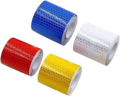 Obrázok produktu pre Bezpečnostná reflexná páska pre vozidlá | 4-balenie reflexných pások pre autá | 5 cm x 3 m, 4 žiarivé farby