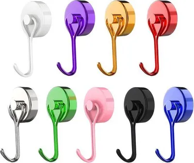 Immagine prodotto di Set di ganci magnetici in acciaio per appendere oggetti in modo flessibile in casa e in giardino