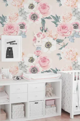 Produktbild von Coloray Fototapete 152x104 cm Latextapete Magicstick - Pastellblumen schöne botanische