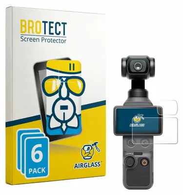 Produktbild von 6x BROTECT Schutzglas für DJI Osmo Pocket 4 (Display + Linse) Schutzfolie Panzer Folie Glas Display Schutz klar