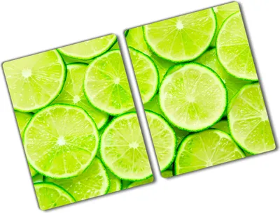 Produktbild von Tulup Glas Herdabdeckplatte - 2x40x52 cm - Glaskeramikkochfeld-Abdeckung Spritzschutz Glasabdeckplatte Kochplattenabdeckung und Schneidebrett - Zweiteilig - Essen & Getränke - Limes - Grün