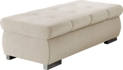 Produktbild von MIRJAN24 Polsterhocker Orkan Groß, Moderne Sitzhocker vom Hersteller, Holzkonstruktion, 120x60x39 cm (Farbe: Piano 02)