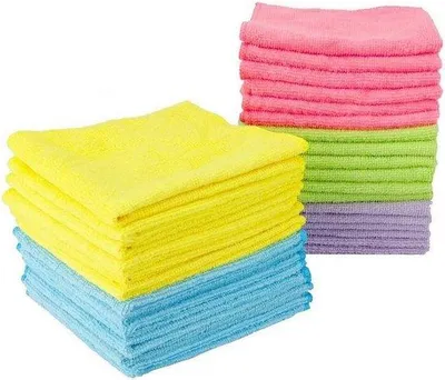 Productafbeelding van Famanu set microvezeldoeken, 5 kleuren - 30 x 30 cm