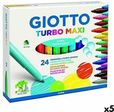 Obrázek produktu pro Plstící pera Giotto Turbo Maxi Coloured (5 kusů)