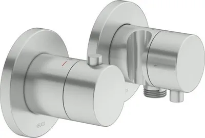 Produktbild von KEUCO PLAN blue Thermostatarmatur Set UP 2-Wege mit Schlauchanschluss und Brausehalter, 53953061221