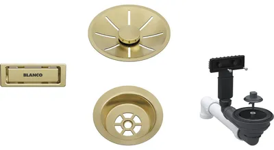Produktbild von BLANCO Ab-/Überlaufset InFino Color Unit Satin Gold