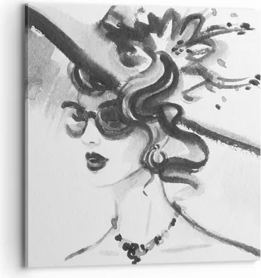 Produktbild von Bild auf Leinwand - Leinwandbild - Frau Modell - 70x70cm - Wand Bild - Wanddeko - Wandbilder - Leinwanddruck - Bilder - Kunstdruck - Wanddekoration - Leinwand bilder - Wandkunst - AC70x70-4066