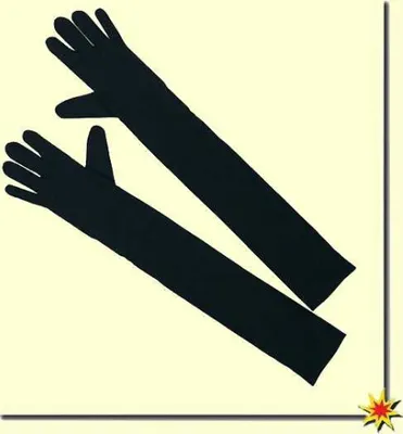Produktbild von Handschuhe schwarz 60cm lang
