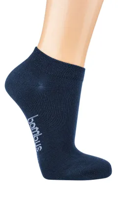 Produktbild von Bambus Viskose Sneakersocken knöchelkurz Marine Gr. 35-38 3 Paar