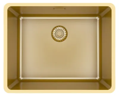 Produktbild von CARESSI CAPPMX50R20G Spüle in GOLD ohne Hahnbank / ab 60 cm Schrankbreite / Einbauspüle / Edelstahlspüle