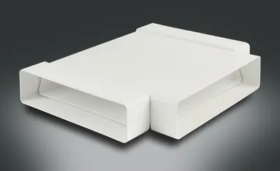 Produktbild von Rotheigner Flachkanal T-Stück weiß 220 mm x 54 mm