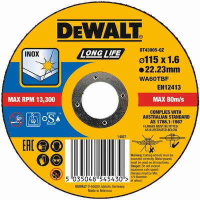 Zdjęcie produktu dla DeWALT DT43905-QZ, Tarcza tnąca, 1 szt.