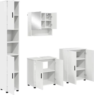 Productafbeelding van vidaXL Badkamerkastset, 4 stuks, wit, 61 x 35 x 64 cm